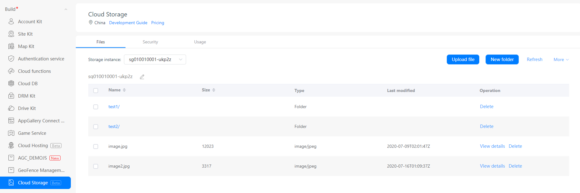 Cloud Storage (nodejs)